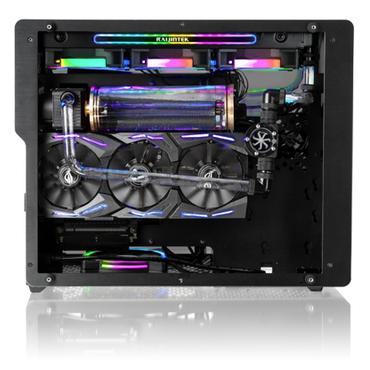RAIJINTEK Ophion M Evo ALS Midi Tower Sort, Transparent