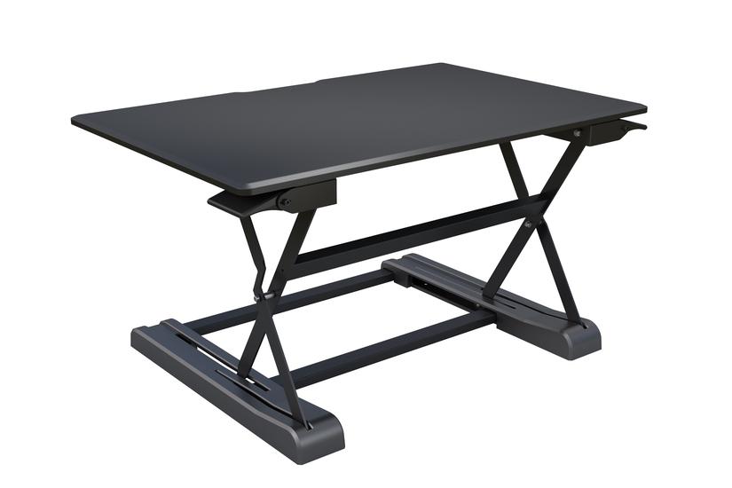 M Deskstand Workstation I - skrivbord för sittande/stående - rektangulär - svart