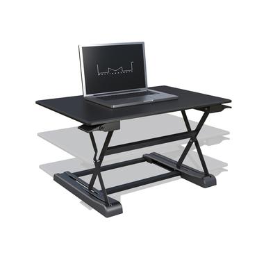 M Deskstand Workstation I - skrivbord för sittande/stående - rektangulär - svart