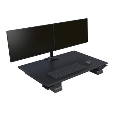 M Deskstand Workstation I - skrivbord för sittande/stående - rektangulär - svart