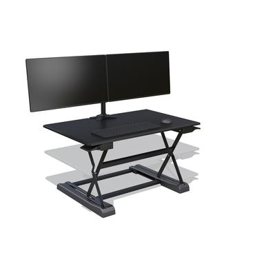 M Deskstand Workstation I - skrivbord för sittande/stående - rektangulär - svart
