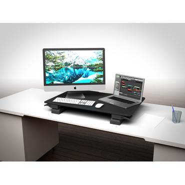 M Deskstand Workstation I - skrivbord för sittande/stående - rektangulär - svart