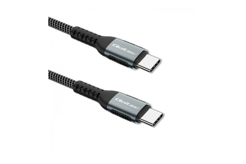 Qoltec - USB typ C-kabel - 24 pin USB-C till 24 pin USB-C - 1.5 m