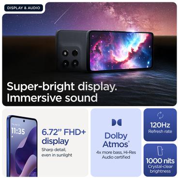 Motorola moto g56 5G 17,1 cm (6.72") Hybrid Dual SIM Android 15 USB Type-C 8 GB 256 GB 5200 mAh Blå