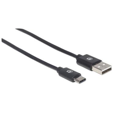 Manhattan 354929 USB-kabel USB 2.0 2 m USB A USB C Sort