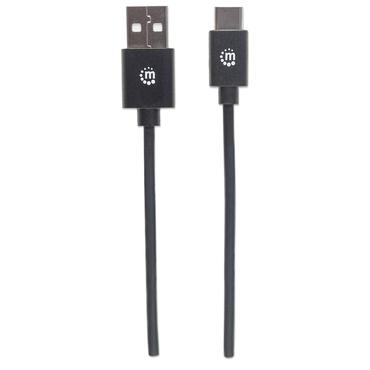 Manhattan 354929 USB-kabel USB 2.0 2 m USB A USB C Sort