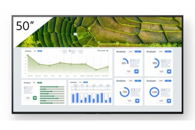 Sony Bravia Professional Displays FW-50BZ30L BZ30L Series - 50" LED-bakgrundsbelyst LCD-skärm - 4K - för digital skyltning