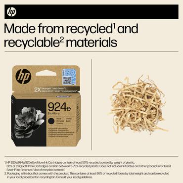 HP Original 924e EvoMore-blækpatron, sort