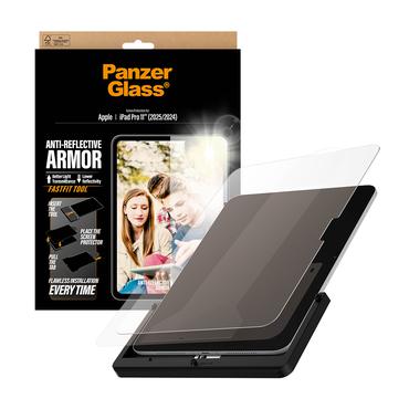 PanzerGlass ® Anti-Reflective Armor Skærmbeskyttelse iPad Pro 11" (2024-2025) | Ultra-Wide Fit m. Fastfit tool