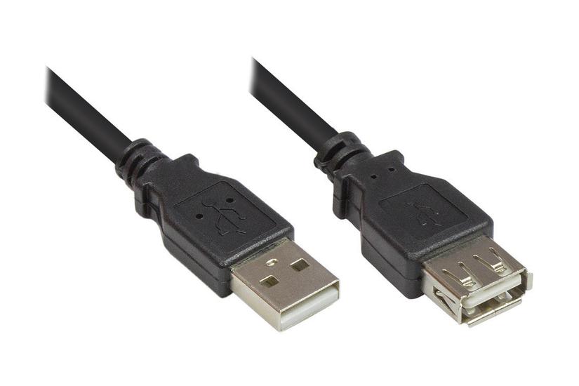 Alcasa USB 2.0 3m USB-kabel USB A Sort