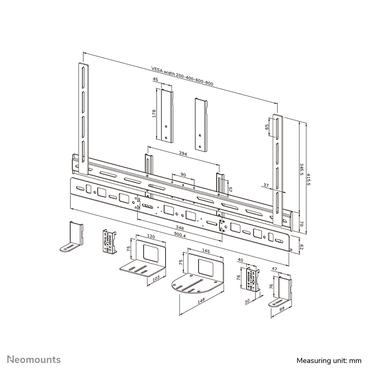 Neomounts AV30-500BL tilbehør til tv-montering