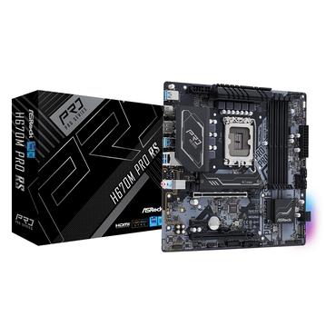 ASRock H670M Pro RS - moderkort - micro ATX - LGA1700-uttag - H670