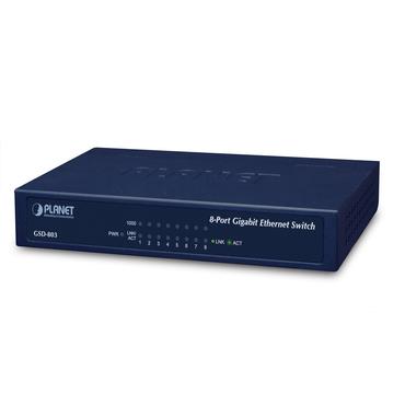 PLANET GSD-803 netværksswitch Gigabit Ethernet (10/100/1000) Blå