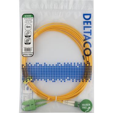 Deltaco LCSC-5-DAA InfiniBand og fiberoptisk kabel 5 m 2x LC 2x SC Gul
