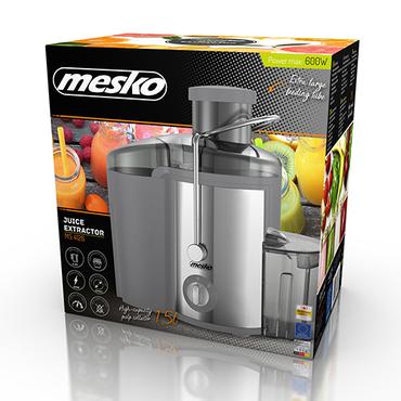 Mesko MS 4126 Juicer, Extractor, Power 600 W, 3 speeds, Stainless steel