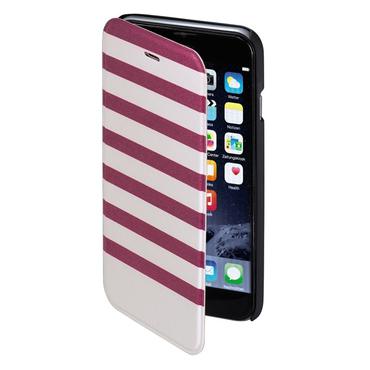 Hama Stripes mobiltelefon etui 11,9 cm (4.7") Folie Magenta, Hvid