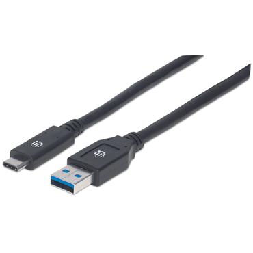 Manhattan 354981 USB-kabel USB 3.2 Gen 1 (3.1 Gen 1) 3 m USB C USB A Sort