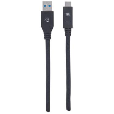 Manhattan 354981 USB-kabel USB 3.2 Gen 1 (3.1 Gen 1) 3 m USB C USB A Sort