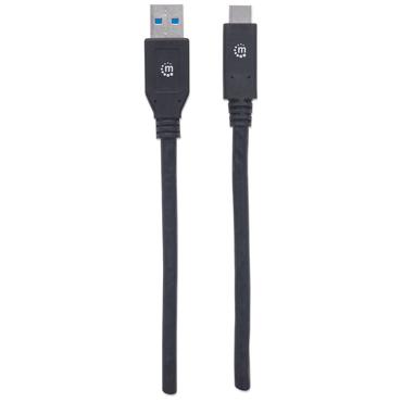 Manhattan 354981 USB-kabel USB 3.2 Gen 1 (3.1 Gen 1) 3 m USB C USB A Sort