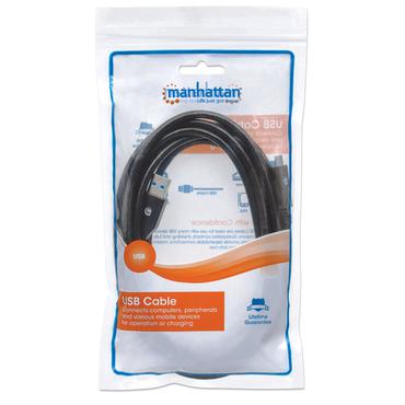Manhattan 354981 USB-kabel USB 3.2 Gen 1 (3.1 Gen 1) 3 m USB C USB A Sort