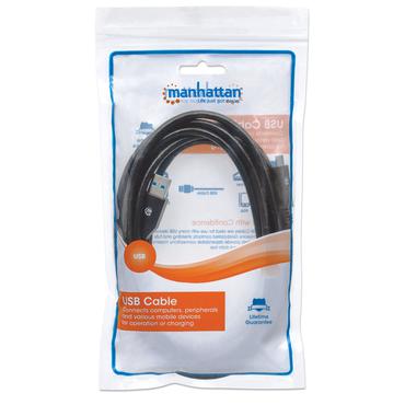 Manhattan 354981 USB-kabel USB 3.2 Gen 1 (3.1 Gen 1) 3 m USB C USB A Sort