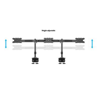 Multibrackets M VESA Desktopmount Triple Desk Clamp monteringssats - f&ouml;r 3 LCD-bildsk&auml;rmar - svart