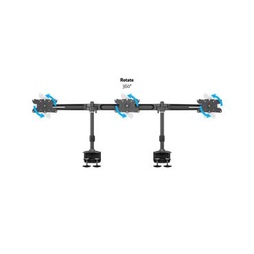 Multibrackets M VESA Desktopmount Triple Desk Clamp monteringssats - f&ouml;r 3 LCD-bildsk&auml;rmar - svart