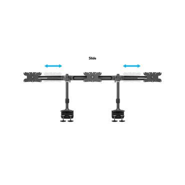 Multibrackets M VESA Desktopmount Triple Desk Clamp monteringssats - f&ouml;r 3 LCD-bildsk&auml;rmar - svart