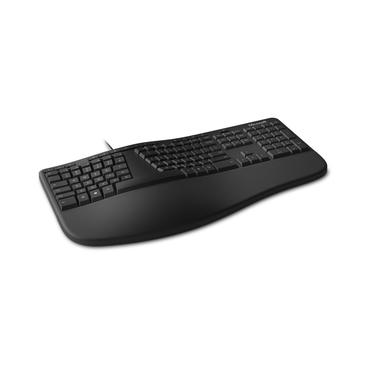 Microsoft Ergonomic tastatur USB AZERTY Belgisk Sort