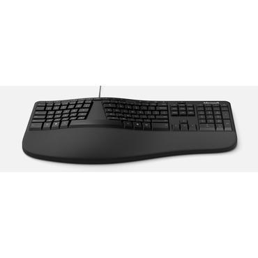 Microsoft Ergonomic tastatur USB AZERTY Belgisk Sort
