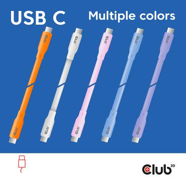 Club 3D - USB typ C-kabel - 24 pin USB-C till 24 pin USB-C - 2 m