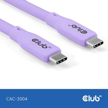 Club 3D - USB typ C-kabel - 24 pin USB-C till 24 pin USB-C - 2 m