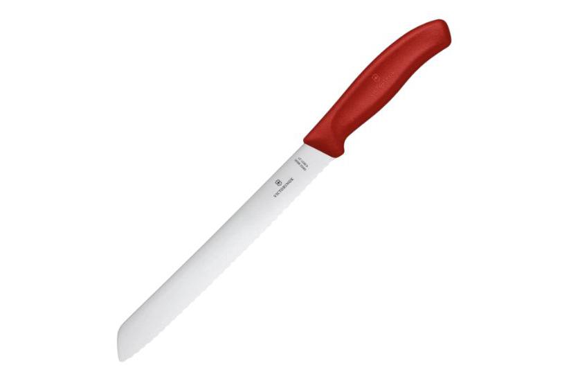 Victorinox Swiss Classic 21cm Brotmesser Wellenschliff rot
