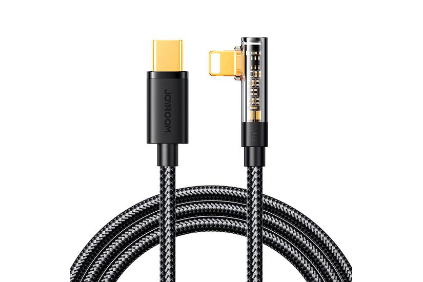 JOYROOM USB-kabel - 1.2 m - USB 2.0 - USB Type-C - Lightning - Sort - Lige