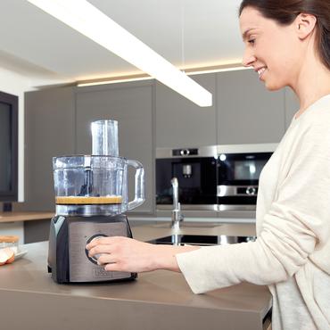 Black & Decker BXFPA1200E foodprocessor 1200 W 1,5 L Sort, Rustfrit stål