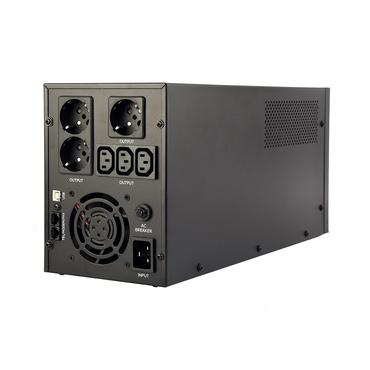 Gembird EG-UPS-036 UPS-enhed Interaktivt indgangsstik 3 kVA 1800 W 6 AC stikkontakt(er)