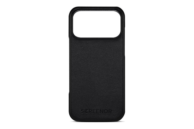 SCREENOR Mobilcover - Apple - Cover - Sort - Ægte læder, Termoplastisk polyuretan (TPU)