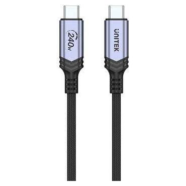 Unitek - USB Type-C kabel - 24 pin USB-C til 24 pin USB-C - 2 m