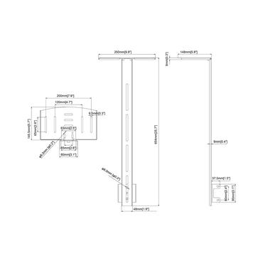 Multibrackets M Pro Series komponenter til montering