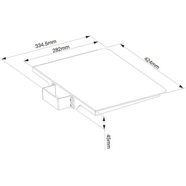 Multibrackets M monteringskomponent - vit