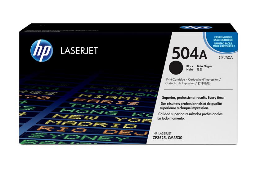 HP 504A - svart - original - LaserJet - tonerkassett (CE250A)