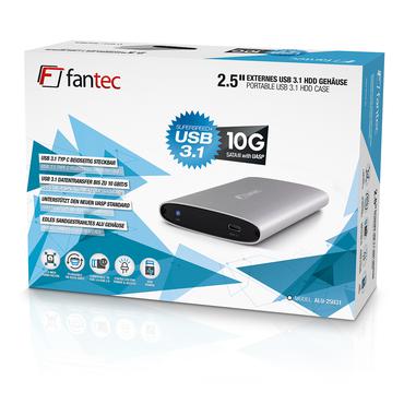 FANTEC ALU-25U31 - lagringspakning - SATA 6Gb/s - USB 3.1 (Gen 2)
