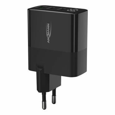 HC365PD GAN OPLADER 65W 2X USB-C 1X USB-A PD QC PPS MED DISPLAY