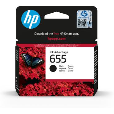 HP 655 - svart - original - Ink Advantage - bl&auml;ckpatron