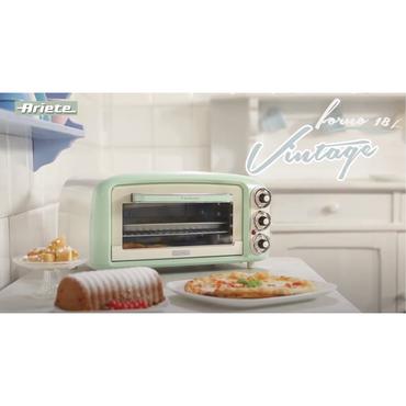 warehouse linden----Mini-Backofen Vintage Green (wei&szlig;/hellgr&uuml;n, 1.380 Watt)