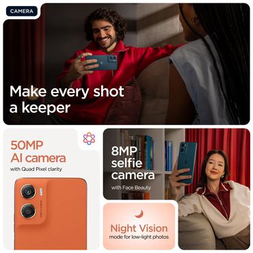 Motorola moto g06 17,5 cm (6.88") Dual SIM Android 15 4G USB Type-C 4 GB 256 GB 5200 mAh Orange