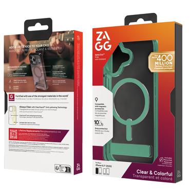 ZAGG Santa Cruz Snap Kickstand mobiltelefon etui 16 cm (6.3") Cover Gr&oslash;n, Transparent