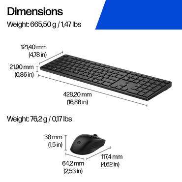 HP Multi-Device Dual-Mode Mouse and Keyboard Combo 495C
