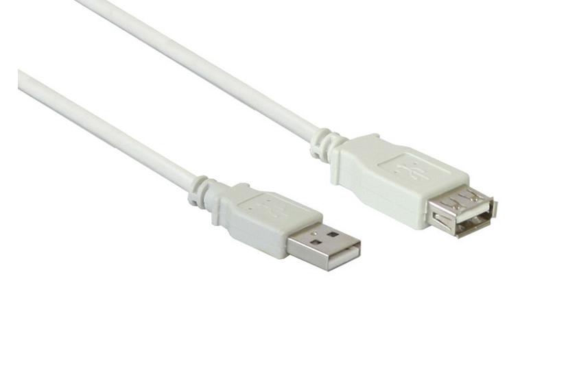 Alcasa 2511-OF2 USB-kabel USB 2.0 1,8 m USB A Hvid