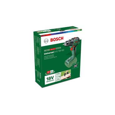 Bosch UniversalDrill 18V-60 - bor/driver - ledningfri - 2-hastigheders - intet batteri, ingen oplader